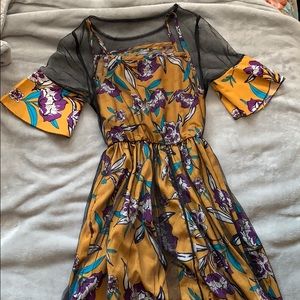 Unique vintage floral mesh longline dress ❤️